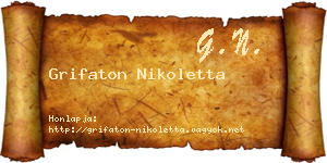 Grifaton Nikoletta névjegykártya